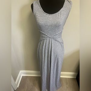 Long Grey & White Dress. M
